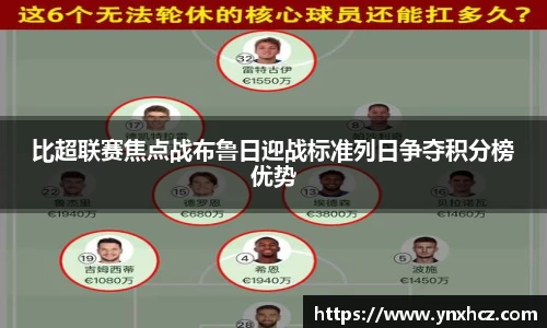 比超联赛焦点战布鲁日迎战标准列日争夺积分榜优势