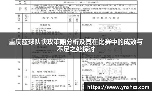重庆篮球队快攻策略分析及其在比赛中的成效与不足之处探讨