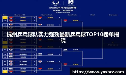 杭州乒乓球队实力强劲最新乒乓球TOP10榜单揭晓